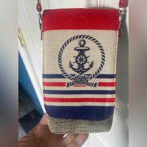 New cellphone/money holder mini nautical crossbody